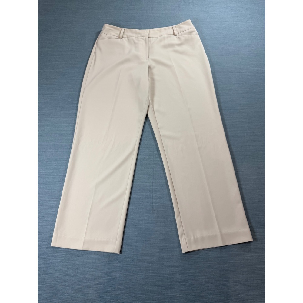 George Dress Pants Women 14P Stone Tile Beige Excellent Straight Leg Stretch